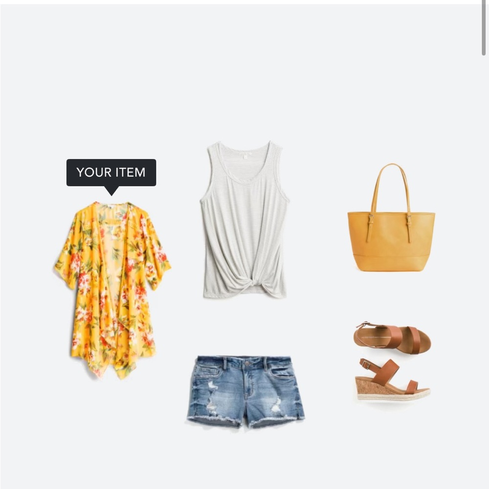 Emory Park yellow floral kimono